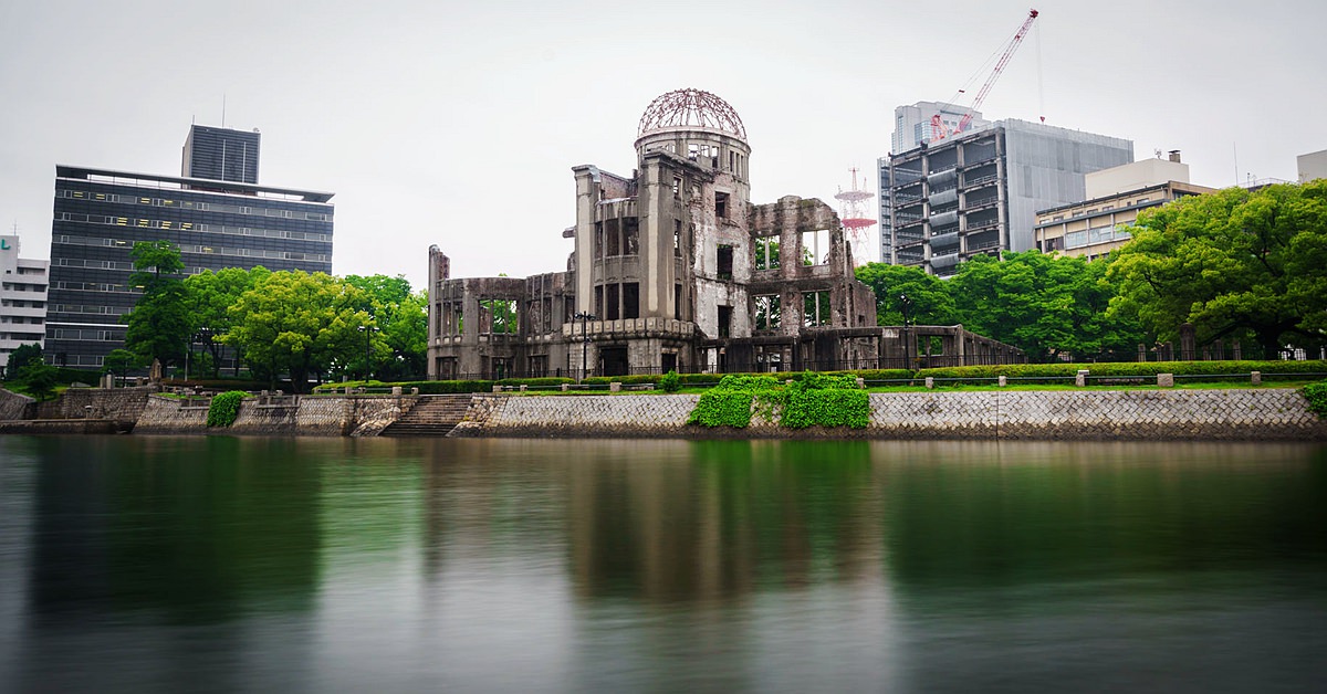 58187448 - long exposure on the atomic bomb dome in hiroshima japan