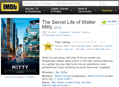 The secret life of Walter Mitty